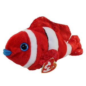 TY Beanie Baby - JESTER the Clownfish (8 inch) (2000) MWMTs