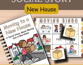 Moving House Social Story for Kids: Coping Skills, Moving Away, Anxiety Relief, Autism Life Skills Printable