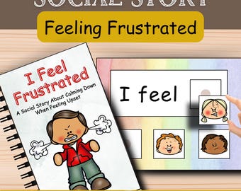 Quando mi sento frustrato Storia sociale per bambini / Strategie calmanti / Abilità sociali per l'autismo / Strumento di autoregolamentazione e gestione del comportamento / SEL