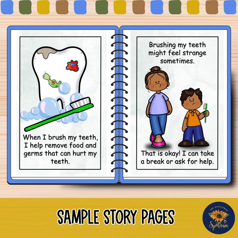 Teeth Brushing Social Story for Autism | Brushing Teeth Sequence Poster ...