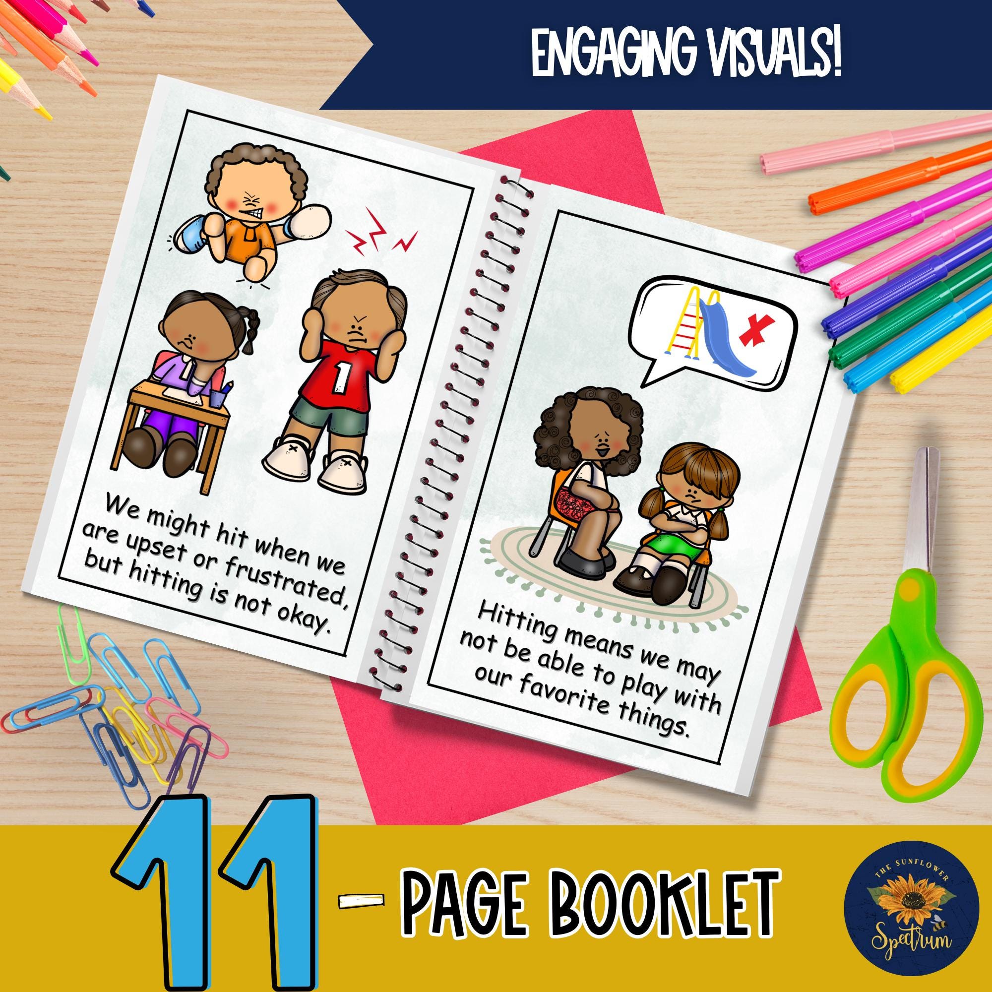 No Hitting Social Story | Hands Are Not for Hitting | Behavior Social ...