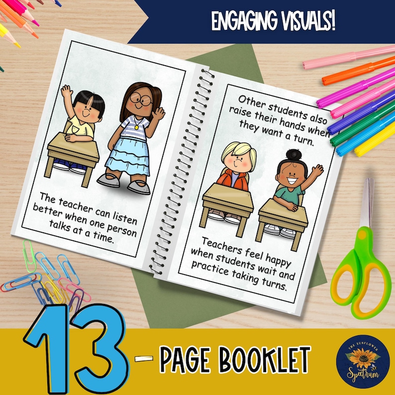 Raising My Hand Social Story | SEL Classroom Rules (printable PDF) - Etsy