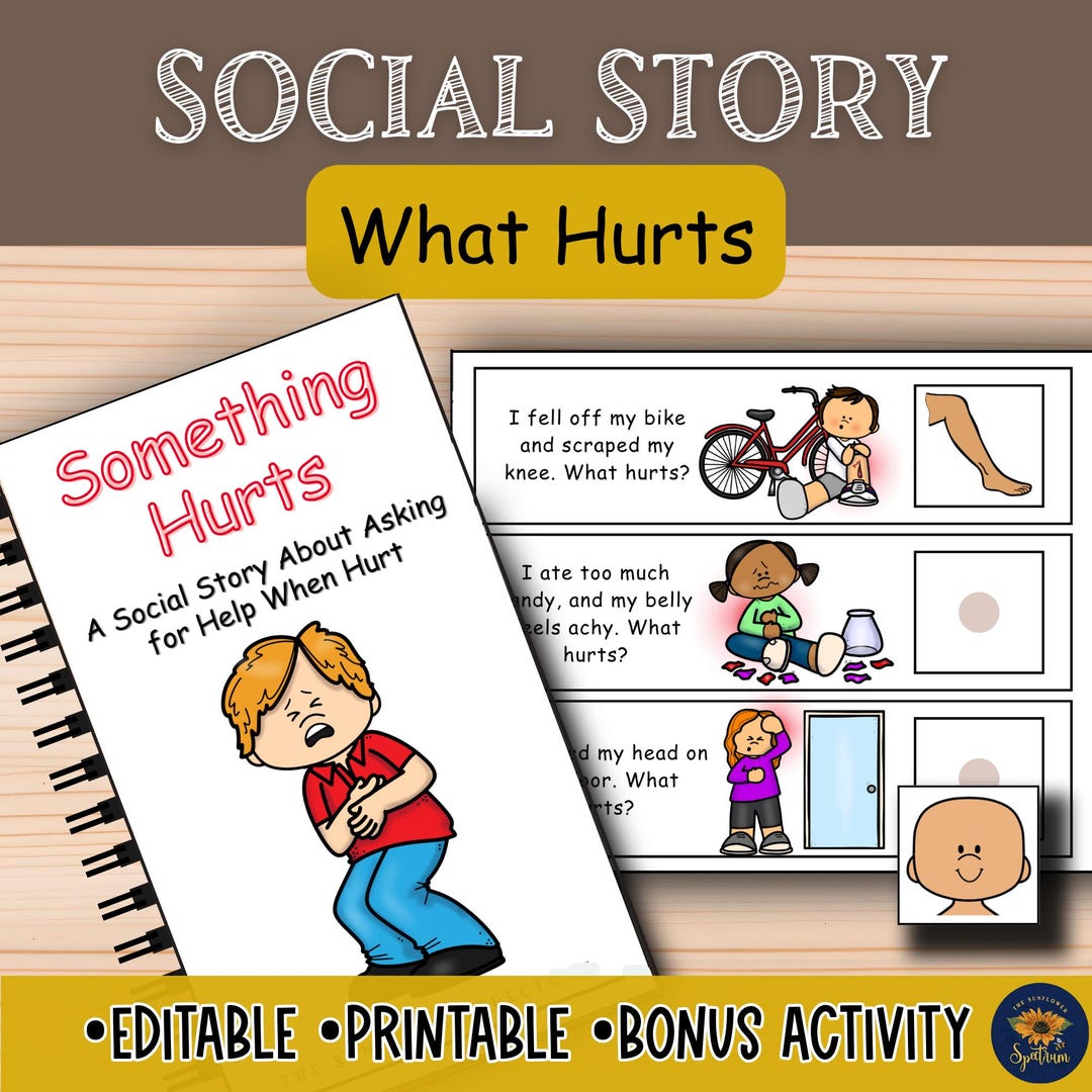 Something Hurts Social Story: Body Awareness & Pain Identification for ...