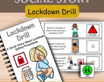 Lockdown Drill Social Story | School Safety Procedures | Emergency Drill Social Story | Classroom Lockdown Rules & Expectations
