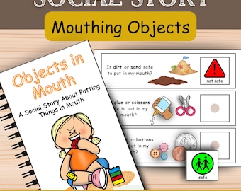 Mouthing Objects Social Story | Autism Safety | Pica Eating Non-Food Items | Sensory Processing Disorder