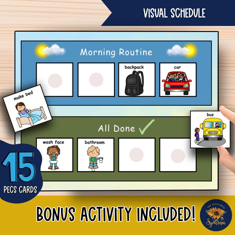 Morning Routine for Kids Social Story for Autism: Visual Schedule, Life ...