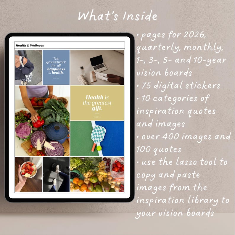 The 2026 Digital Vision Board Workbook | Vision Board Kit for Goodnotes ...