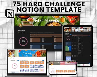 75 Hard Challenge Notion Template: Digitaler Planer & Tracker (Digitaler Download)