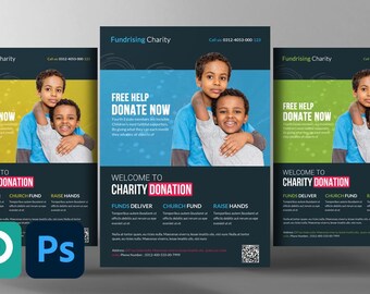 Redigerbar insamlingsflyermall: Välgörenhetsevenemang, donationskampanj (PDF)