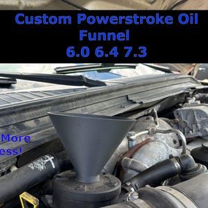 Screw-On Oil Funnel for Ford Powerstroke 7.3L, 6.0L & 6.4L – Easy No-Spill Fill, Threaded Fit