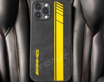Handmade Alcantara-Style Suede Phone Case | Sports Car Lover Gift | Inspired By AMG | Fits iPhone 16 16Pro Samsung Galaxy S25 S25+ S25 Edge