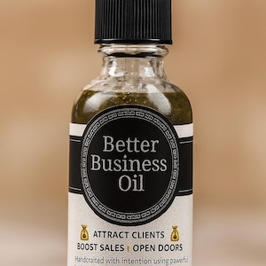 Better Business Spell Oil – Handcrafted with Real Herbs - Ritual Oil - Handmade, Witchcraft, Hoodoo, Wicca, Conjure
