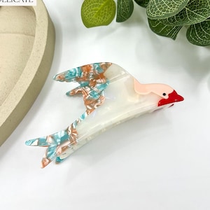 Swallow Hair Clip, Colorful Bird Hair Clip, Animal Acetate Hair Claw, Bird Shape Hair Accessories, Girlish Hair Clamp, Swallow Lover Gift
