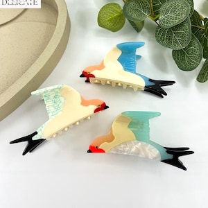 Swallow Hair Clip, Bird Hair Clip, Blue Animal Acetate Hair Claw, Bird Shape Hair Accessories, Girlish Hair Clamp, Swallow Lovers Gift