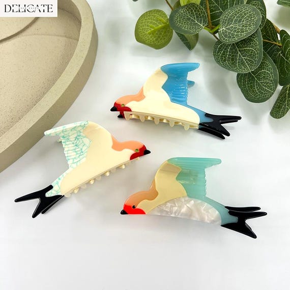 Swallow Hair Clip, Bird Hair Clip, Blue Animal Acetate Hair Claw, Bird Shape Hair Accessories, Girlish Hair Clamp, Swallow Lovers Gift