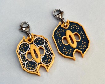 Vergil's Yamato Mini Tsuba Keychains/Zipper Pulls/Necklace