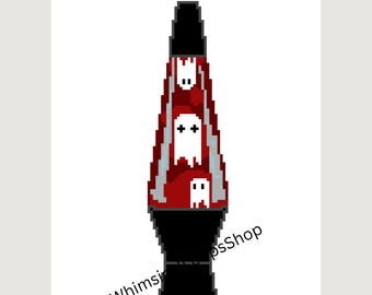 Ghost lava lamp crochet tapestry pattern/ wall hanger/ instant download / decor / diy