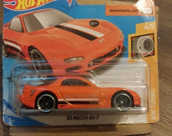 Hotwheels '95 Mazda RX-7: HW Turbo Orange Short Card - Etsy