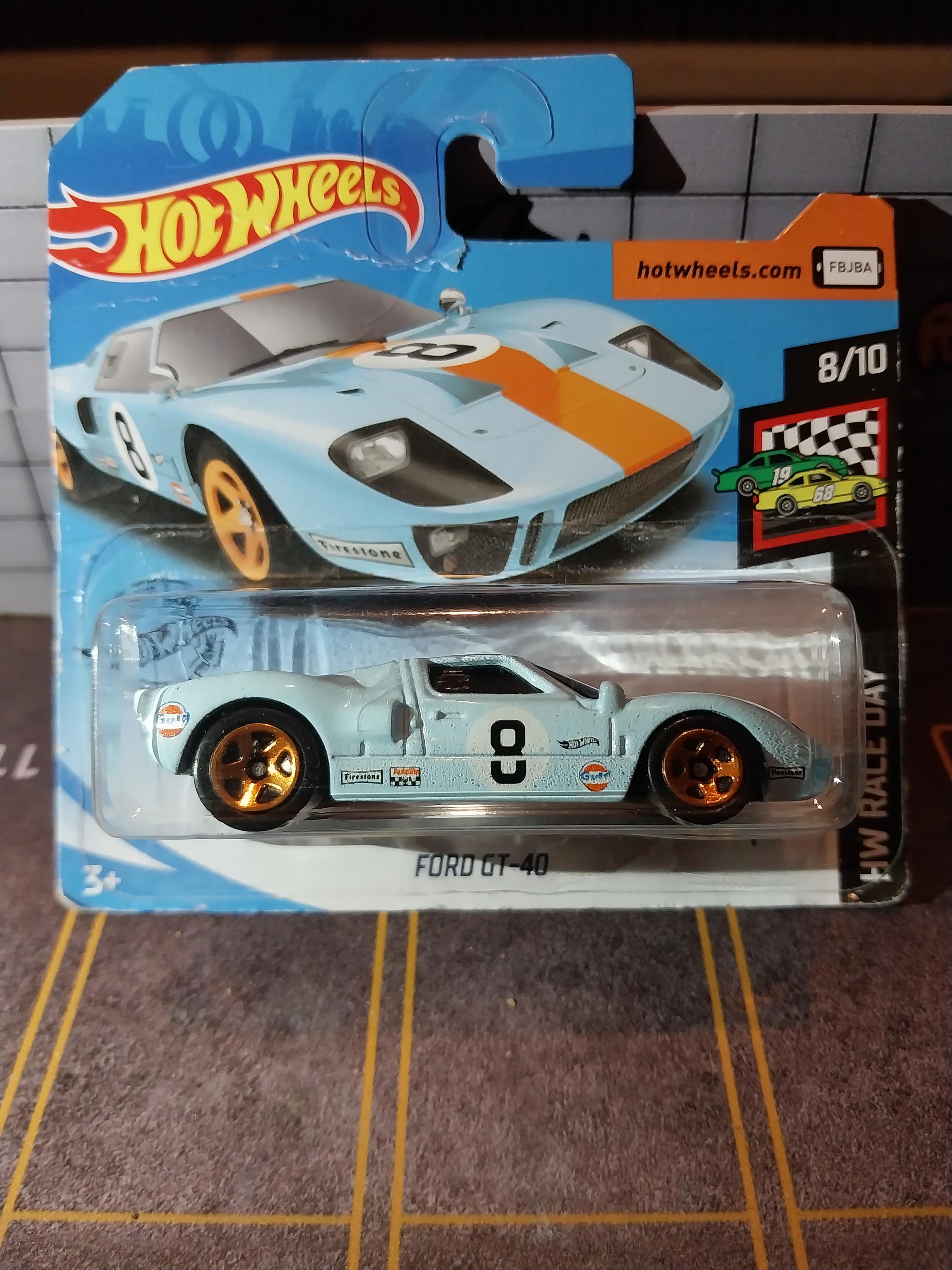 Hotwheels Gulf Ford Gt-40 From HW Race Day Series Short Card Rare