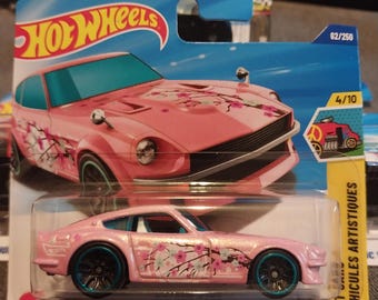 Hot Wheels Pink Datsun 240Z Art Car: Rare Short Card Diecast