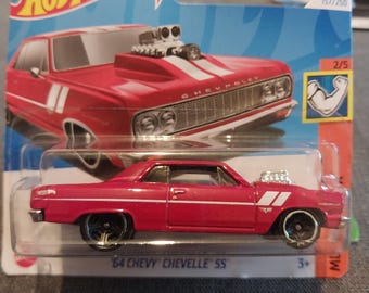 Hot Wheels '64 Chevy Chevelle SS Red Muscle Mania 2/5