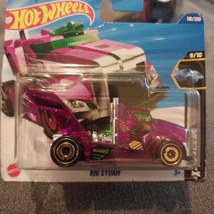 Hotwheels Lets Race XRaycers treasure hunt purple Big Storm short card Super Rare to find in beautiful condition  lovely gift for all ages