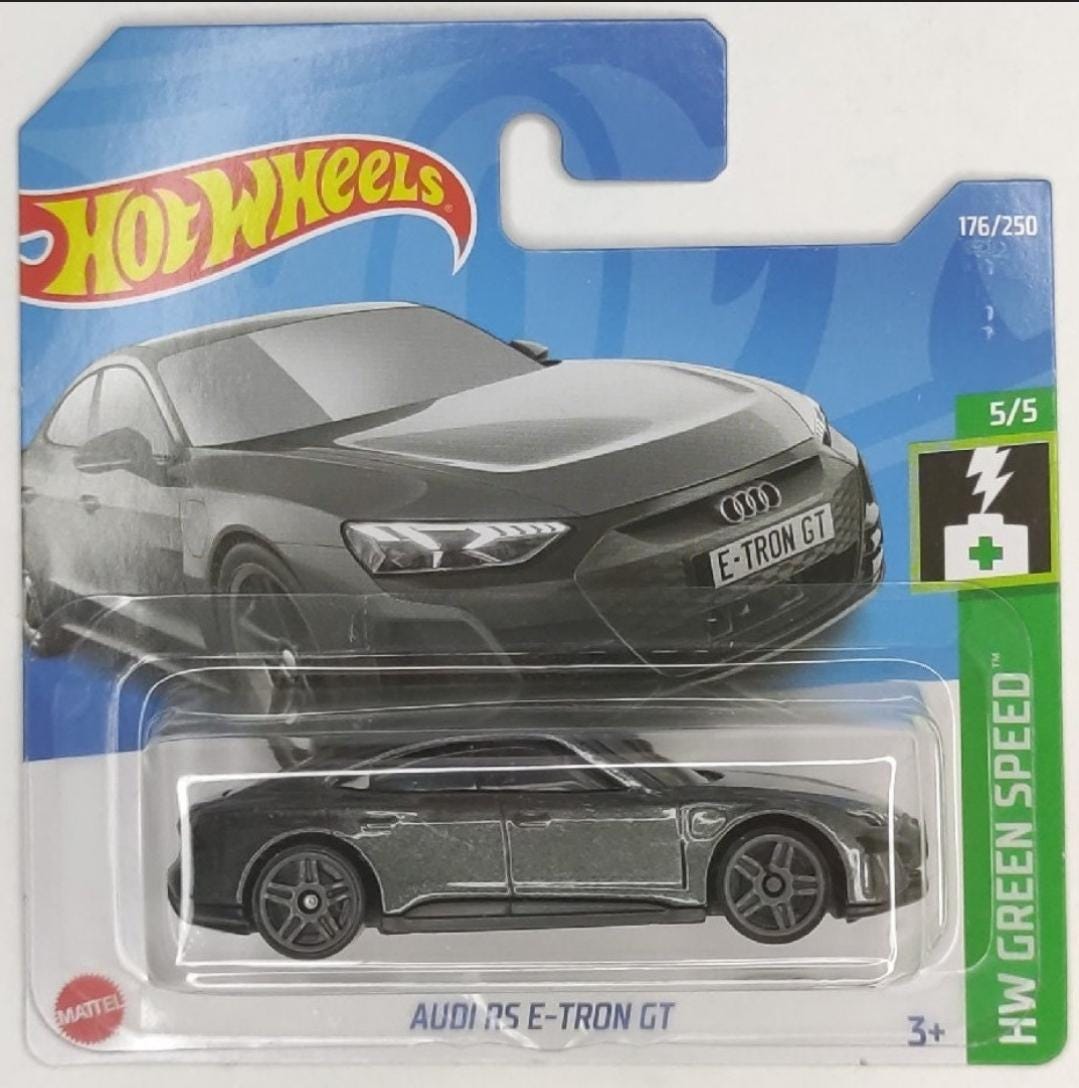 Hotwheels Audi RS E-tron GT From HW Green Speed Short Card Edition