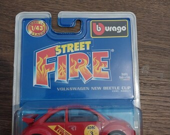Burago Street Fire Volkswagen New Beetle Vintage and Rare Quality