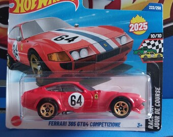 Hotwheels Ferrari 365 GTB4 Competizione. Race Day Series Red