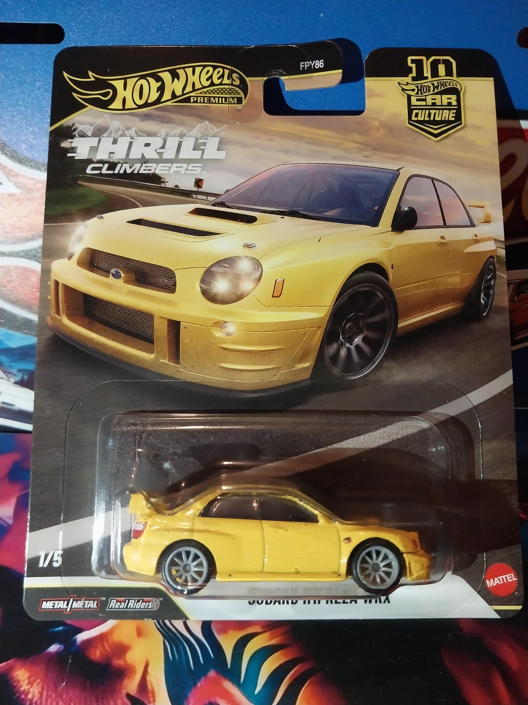 Hotwheels Premium 10 Car Culture Yellow Subaru Impreza WRX Trill