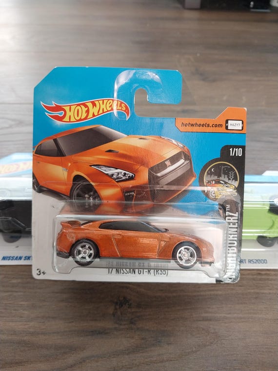 Hotwheels '17 Nissan GT-R (R35) Orange Nightburnerz - Etsy