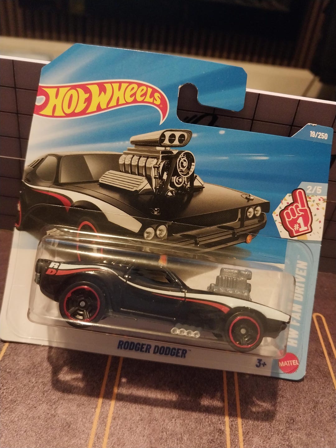 Hotwheels 2026 Black Rodger Dodger Dodge Challenger From HW Fan