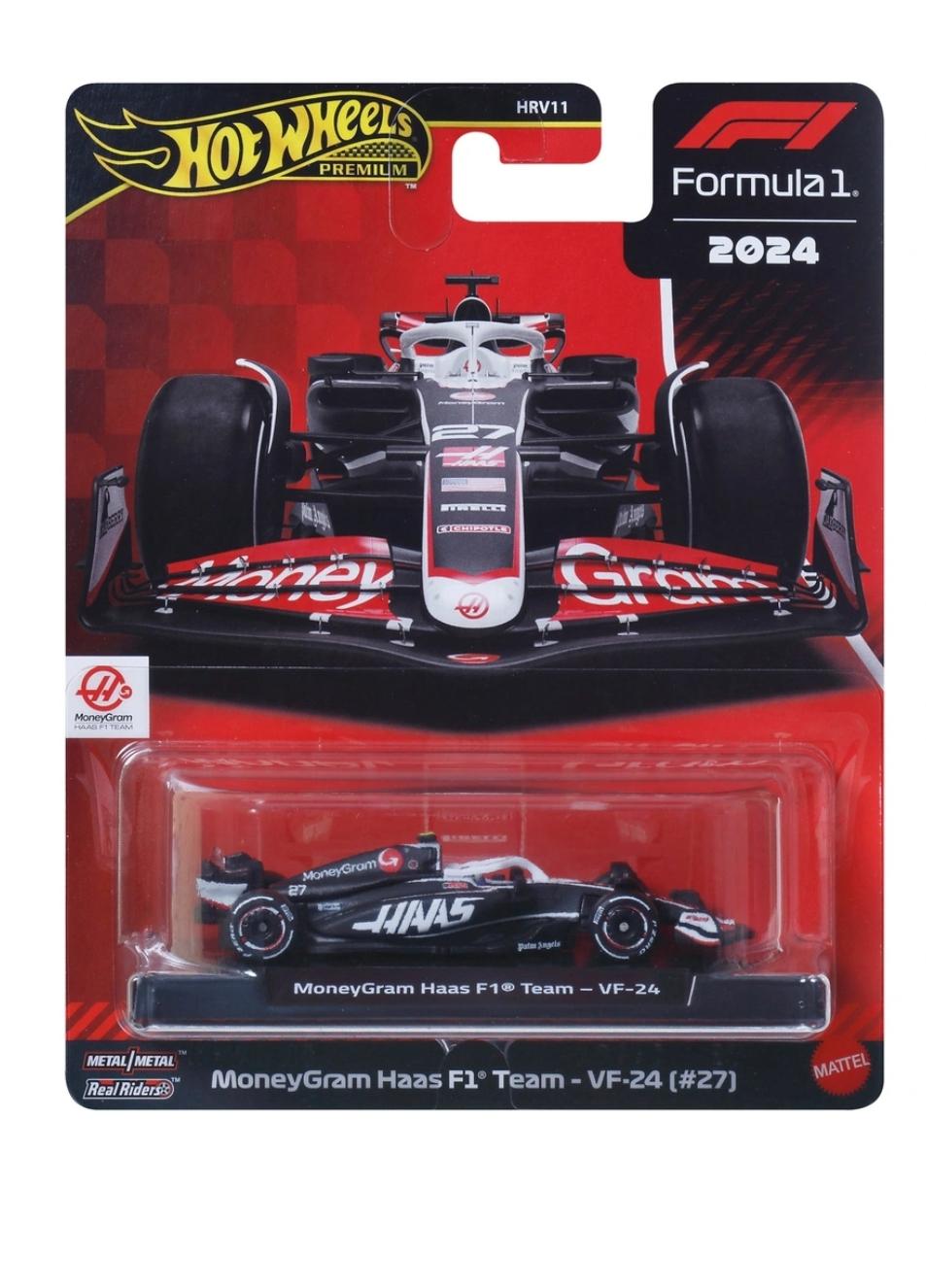 Hot Wheels Premium 2024 Formula 1 Diecast Cars Moneygram Haas F1