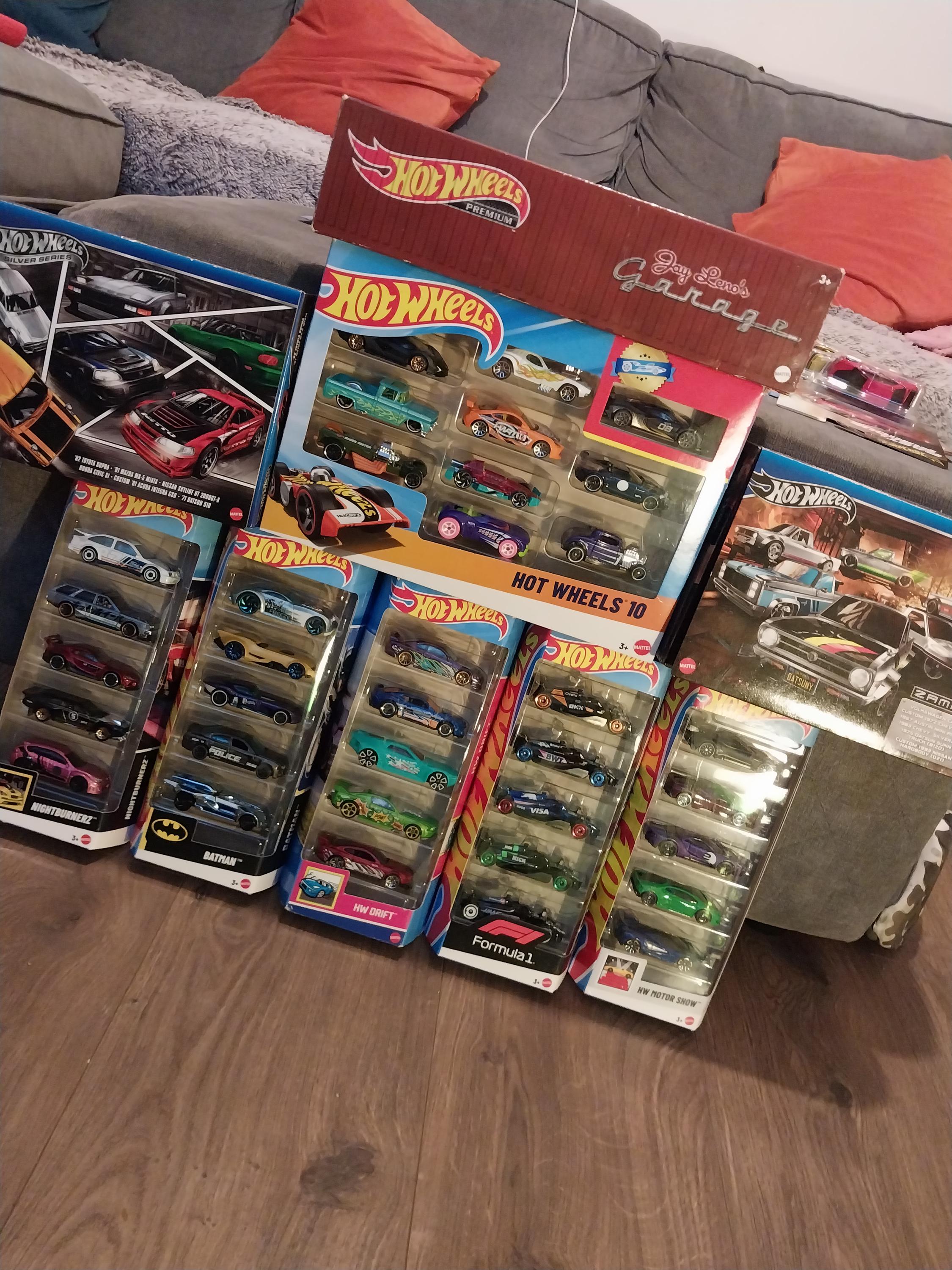 Hot Wheels 10-pack Set and Five Different Themed Hot Wheels 5-pack