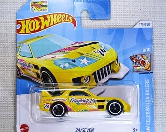 ホットウィール 24/セブン イエロー マツダ RX-7 ショートカード 9/10