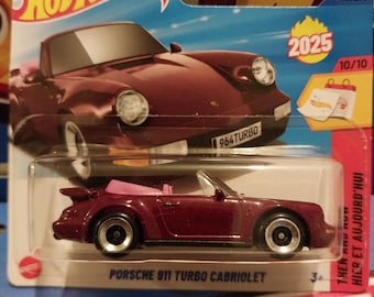 Hot Wheels Porsche 911 Turbo Cabriolet: Różowy model samochodu odlewanego ciśnieniowo