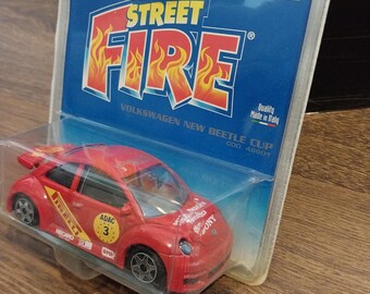 Burago Street Fire Volkswagen New Beetle 1/43 - Made in Italy - Etsy
