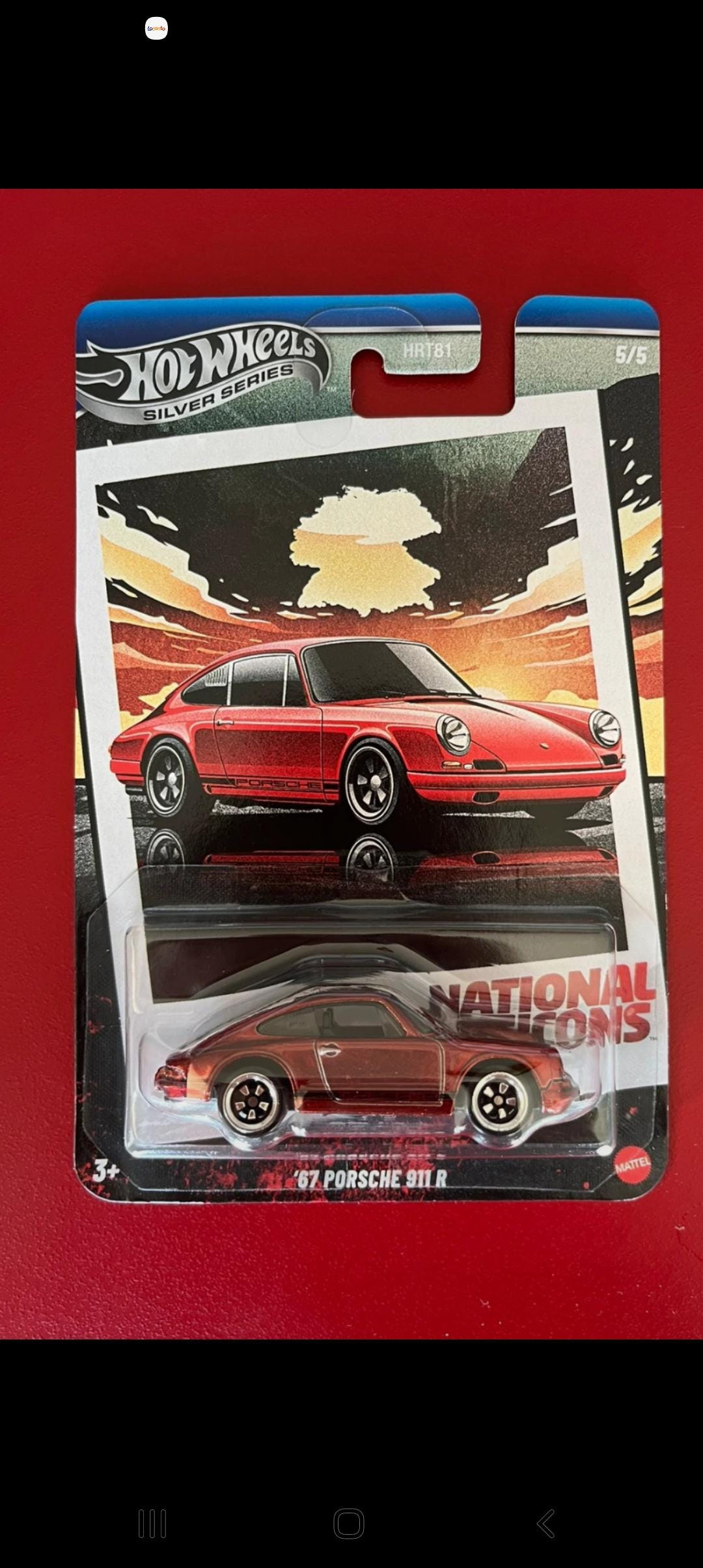 Hotwheels Premium National Icons Pearl Red 67 Porsche 911 R Chase