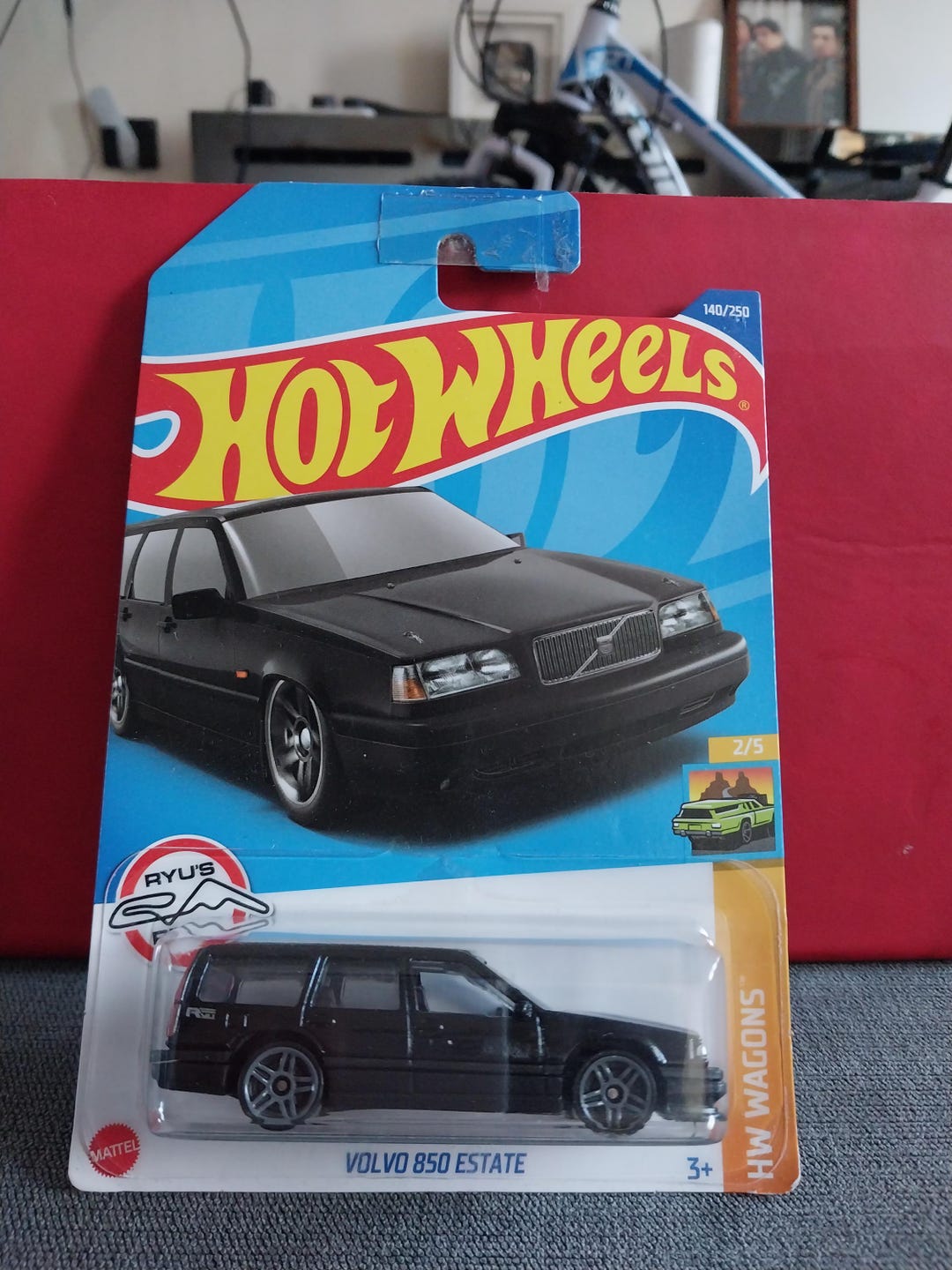 Hotwheels Black Volvo 850 Estate Long Card HW Wagons Sub Series
