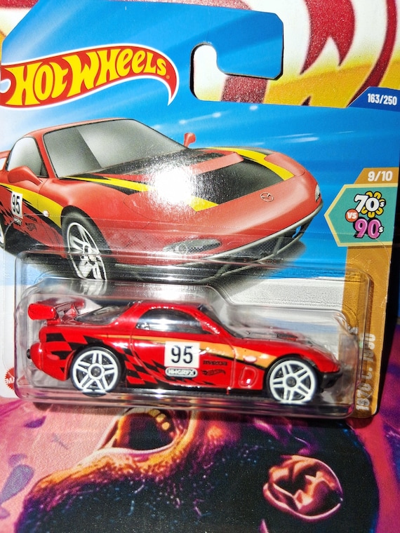 Hotwheels Red 95 Mazda RX-7 Drift Short Card 70s V 90s Series Rare
