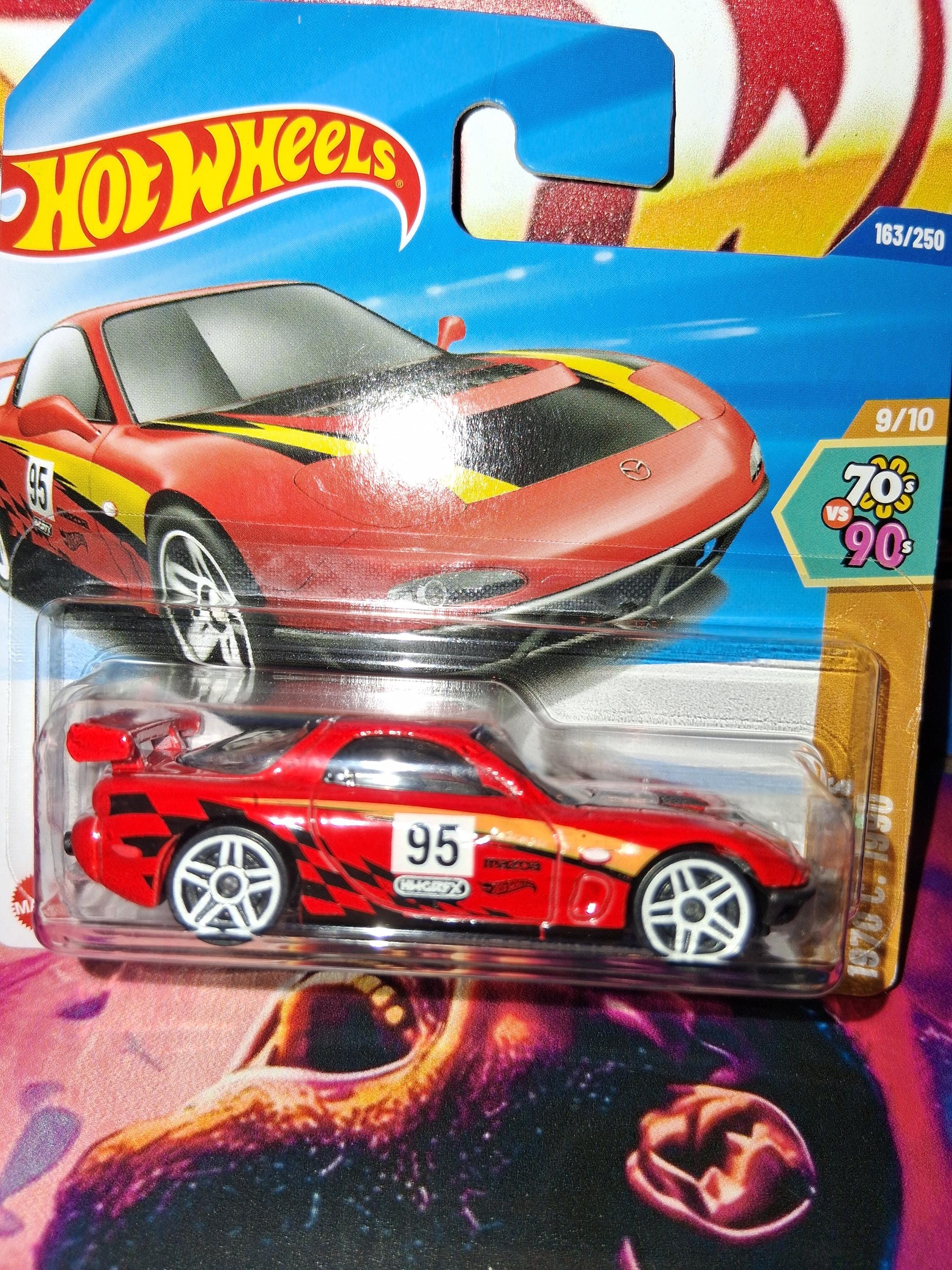 Hotwheels Red 95 Mazda RX-7 Drift Short Card 70s V 90s Series Rare