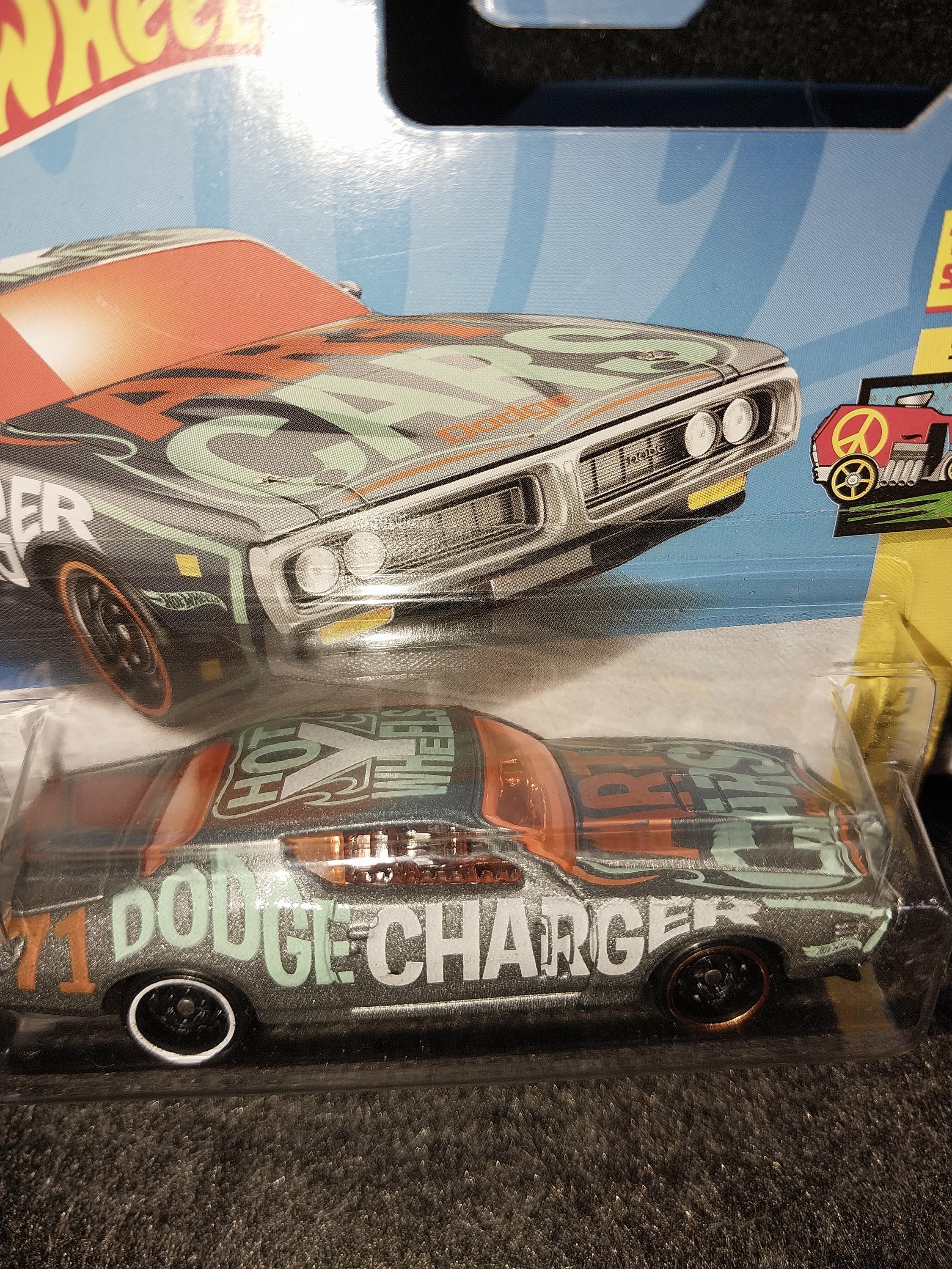 Hot Wheels '71 Dodge Charger – Art Cars 5/10, Maßstab 1:64, Sammlerstück Aus Malaysia