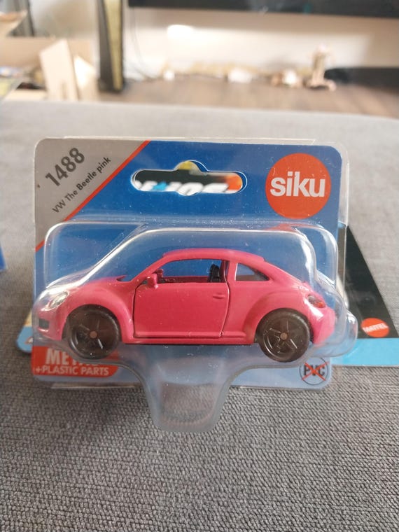 Siku Pink Volkswagen Beetle Diecast Model Car - Rubber Tires