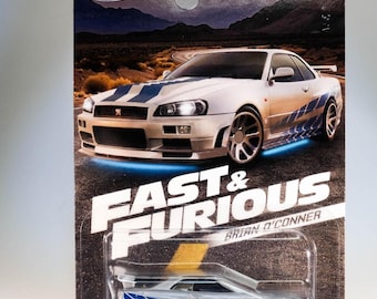 Hot Wheels Fast & Furious Brian O'conner Nissan Skyline GTR BNR34