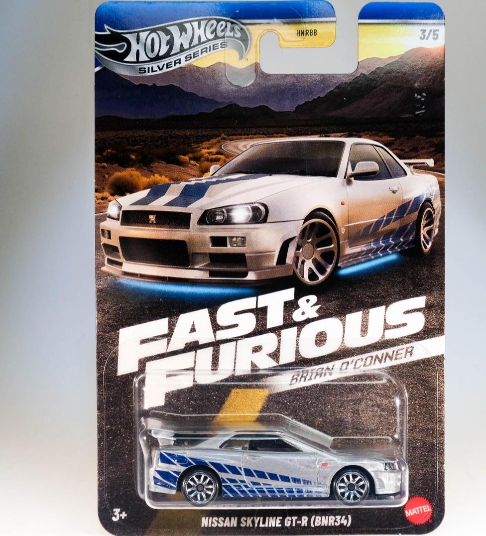 Hot Wheels Fast & Furious Brian O'conner Nissan Skyline GTR BNR34
