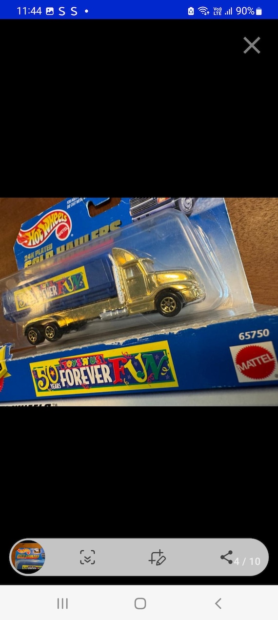 Hotwheels 24k Gold Plated 50th Anniversary Hauler: Rare Diecast