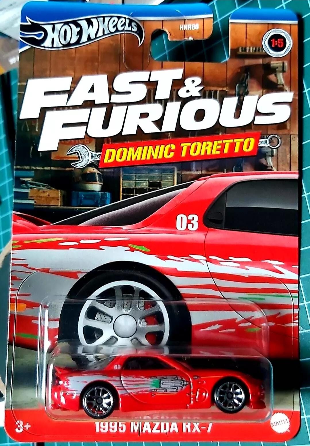 Hot Wheels Fast & Furious Dom's 1995 Mazda RX-7 Silver Series Rare
