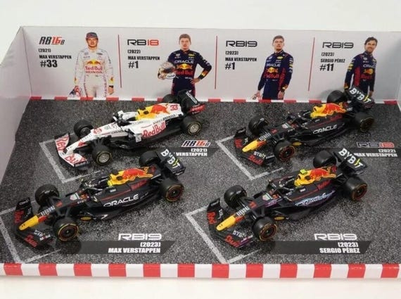 BURAGO 1:43 Set 4 Auto F1 Redbull Pack RB16-RB18-RB19 Perez BURAGO 1:43 Set 4 Auto F1 Redbull Pack RB16-RB18-RB19 Perez