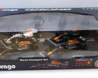 BURAGO 1:43 Set 4 auto F1 Redbull pack RB16-RB18-RB19 Perez Verstappen redbull racing oracle rare supercar beautiful