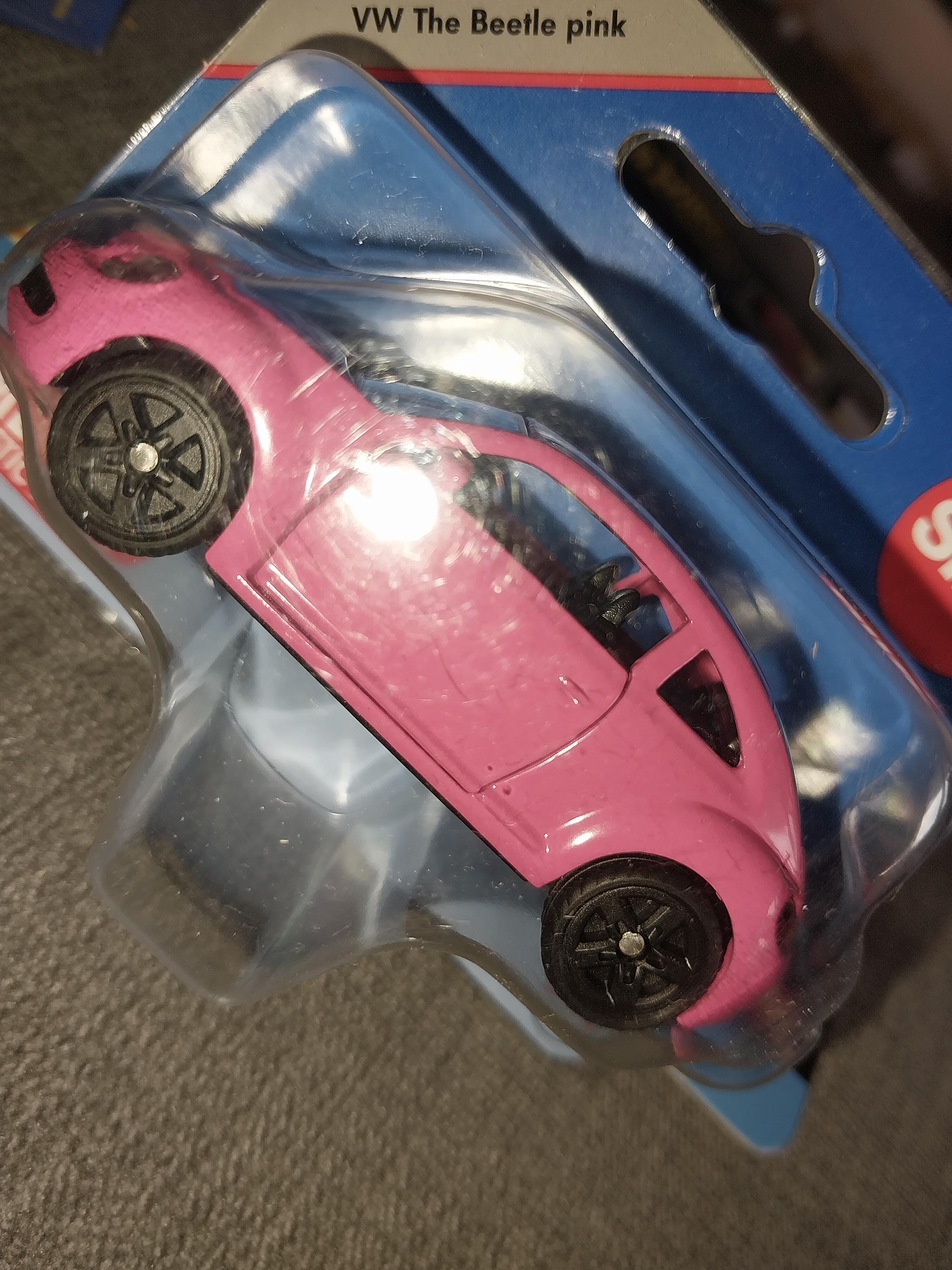 Siku Pink Volkswagen Beetle Diecast Model Car - Rubber Tires